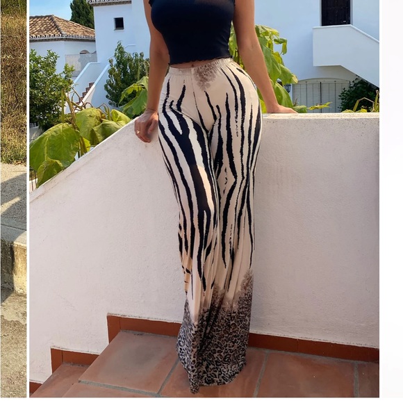 Pattern wide pant - Picture 4 of 6